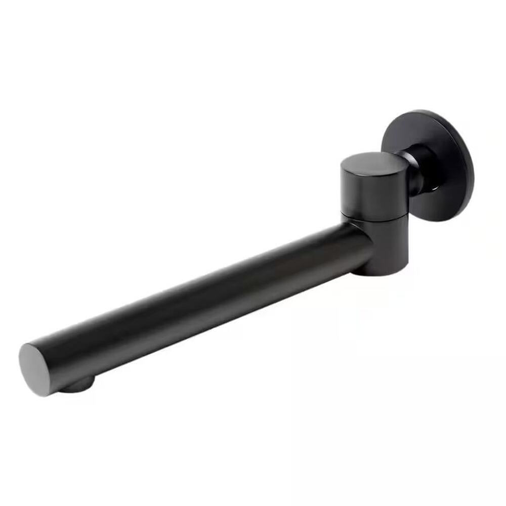 ALFI 9.75 in. Wall-Mount Bath Swivel Spout with Foldable Ability in Black Matte